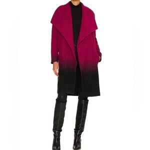 BB Dakota Ombre My Way Coat in Beet Size Medium NWT